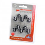 The Feser Company-Jeu de 10 Embouts Cannel&eacute;s Droit 1/4" pour tuyau 10mm - Compacts - Finition NOIR
