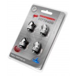 The Feser Company-Jeu de 4 Adaptateurs 1/4" Coud&eacute; 45&deg; Rotatif - Finition Alu Brillant