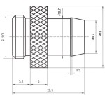 The Feser Company-Jeu de 10 Embouts Cannel&eacute;s Droit 1/4" pour tuyau 10mm - Compacts - Finition Alu Brillant