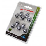 The Feser Company-Jeu de 10 Embouts Cannel&eacute;s Droit 1/4" pour tuyau 10mm - Compacts - Finition Alu Brillant