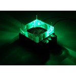 The Feser Company-Jupe 120 Plexi avec 2 LED Vert pour Radiateur Watercooling