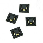 DocMicro-Pads Adh&eacute;sifs pour Serre Fils NOIR (Lot de 4)