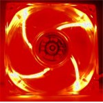 DocMicro-Ventilateur 80mm Rouge avec 4 LED Rouge