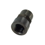 DocMicro-Double Connecteur Femelle / Femelle 1/4" Anti-Torsion NOIR