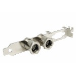 DocMicro-Equerre PCI Passe Cloison Double Filetage 1/4" Femelle - Argent