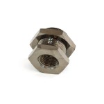 DocMicro-Passe-Cloison Double Filetage 1/4" - COULEUR NOIRE