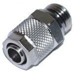 DocMicro-Embout M&eacute;tal Droit 1/4" pour tuyau 6/8mm