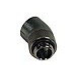 DocMicro-Double Connecteur M&acirc;le / Femelle 1/4" 30&deg; Rotatif - Rond - Noir