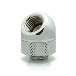 XSPC-Double Connecteur M&acirc;le / Femelle 1/4" 45&deg; Rotatif - Argent