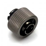 XSPC-Embout M&eacute;tal Droit 1/4" pour tuyau 10/16mm - Low Profile - Noir / Nickel