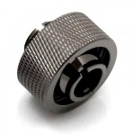 XSPC-Embout M&eacute;tal Droit 1/4" pour tuyau 13/19mm - Low Profile - Noir / Nickel