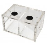 XSPC-R&eacute;servoir Double Baie Plexi 5"1/4 Fa&ccedil;ade Aluminium Noir & Argent - SPLIT