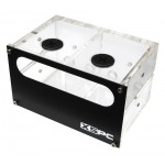XSPC-R&eacute;servoir Double Baie Plexi 5"1/4 Fa&ccedil;ade Aluminium Noir & Argent - SPLIT