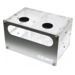 XSPC-R&eacute;servoir Double Baie Plexi 5"1/4 Fa&ccedil;ade Aluminium Noir & Argent - SPLIT