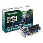 Gigabyte-GeForce G 210, 650 MHz, PCI-Express 16x, 512 Mo DVI/VGA/HDMI