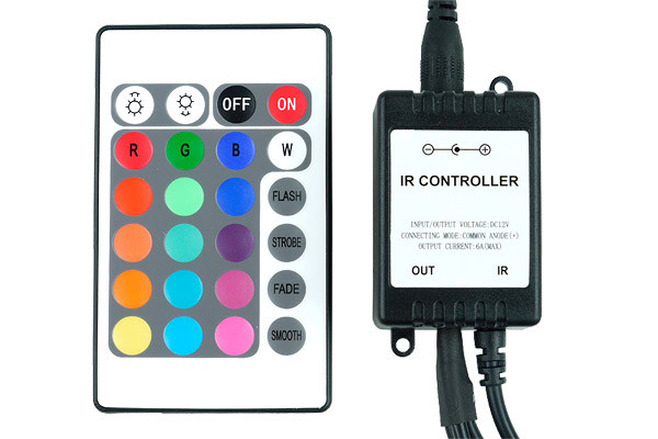 Led Flex Remote LED-Flexlight RGB controller with IR-Remote controller - Phobya ...