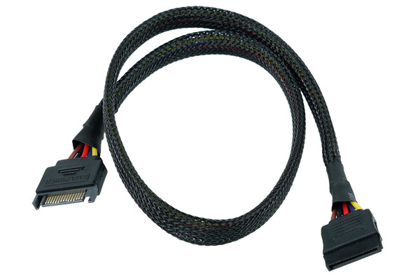 Phobya - Rallonge Alimentation SATA Gainée 30cm - Noir