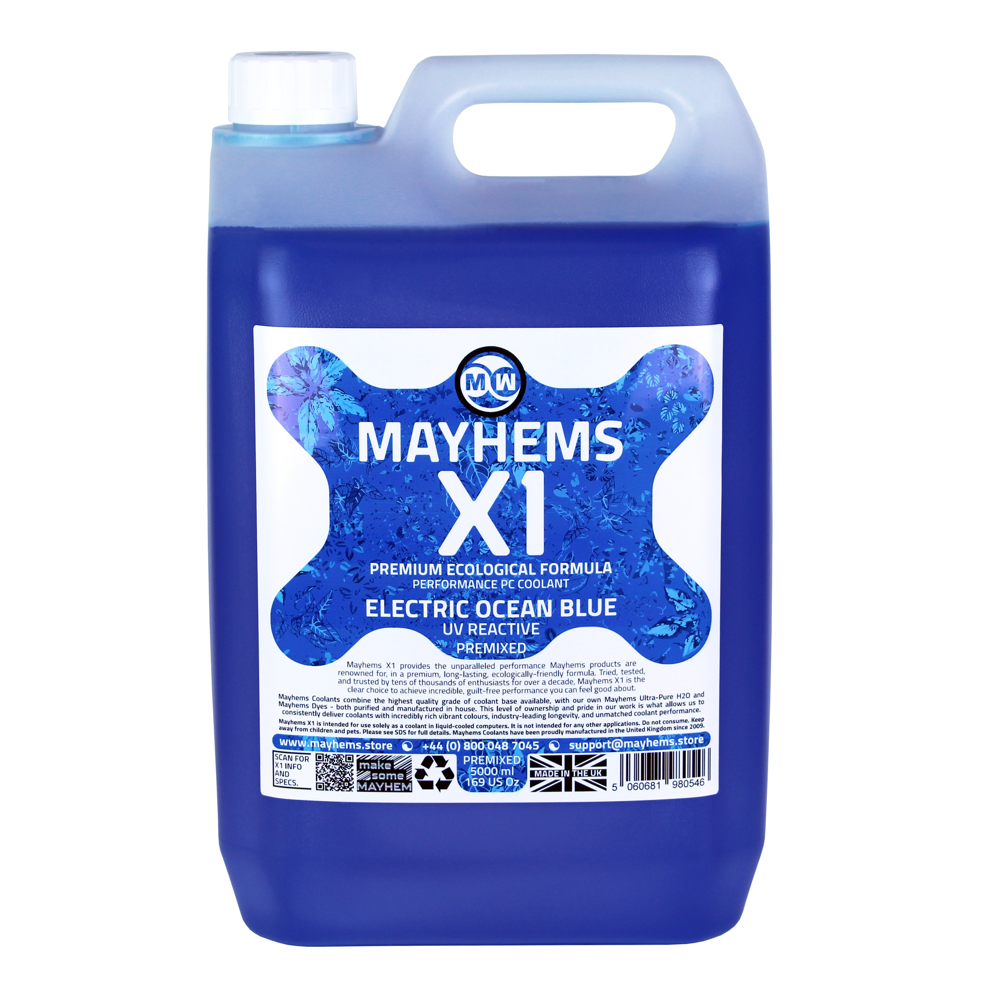 Liquide de Protection X1 Electric Ocean Blue UV Bidon 5 litres