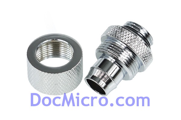 Alphacool HF G1/4 Male To Male Extender Fitting - 10mm Chrome Brass Connector For Water Cooling