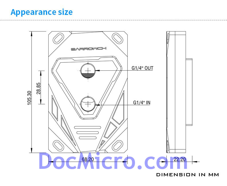 Waterblock Mémoire Avec Afficheur LCD - éclairage LRC 2.0 RGB - 2 RAM Fbrwb Pa2 15753