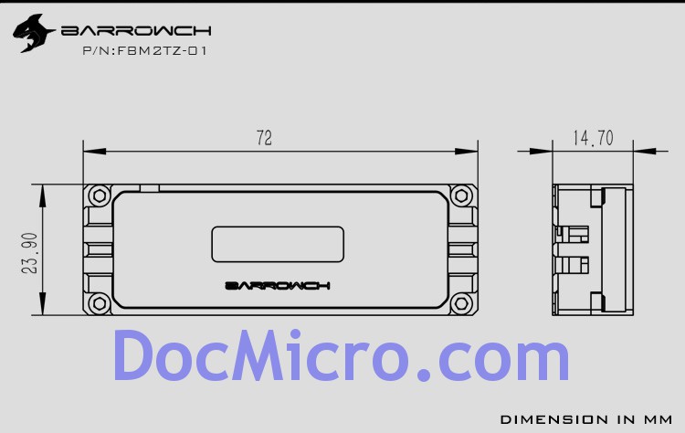 Alphacool Dissipateur Thermique SSD M2 HDX 2280 Multicolore