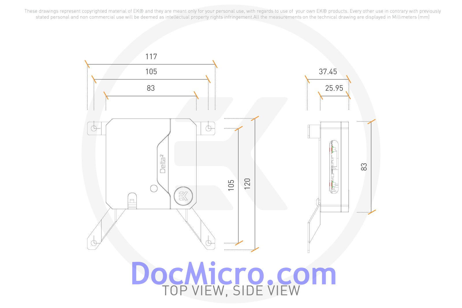 EK-Quantum Delta² TEC D-RGB - Full Nickel - EK Water Blocks 