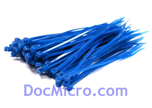 Serre fil plastique Bleu 20cm (Lot de 100) - DocMicro - Tuning