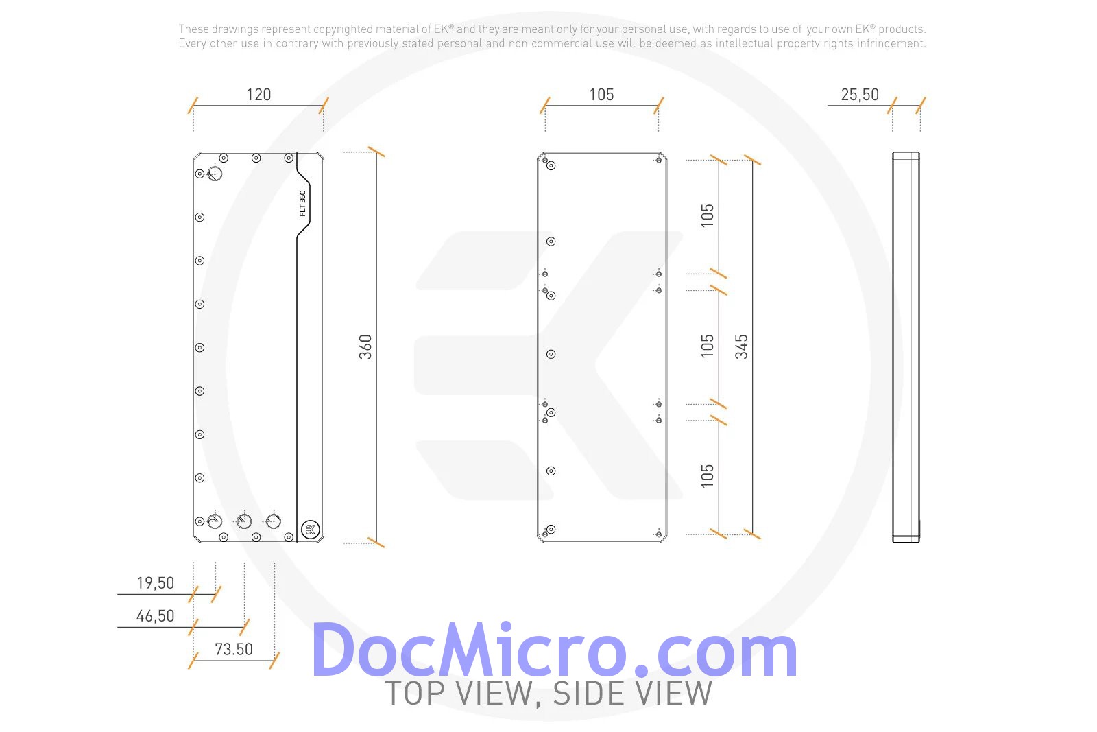 EK-Quantum Volume FLT 360 D-RGB - Plexi - EK Water Blocks
